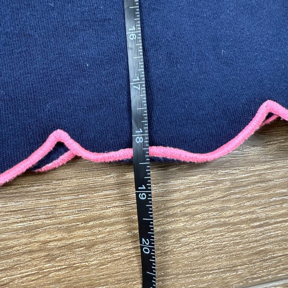 J. Crew Crewcuts Scallop Edge Crewneck Sweatshirt Navy/Pink sz 8 Back to School - Picture 6 of 8